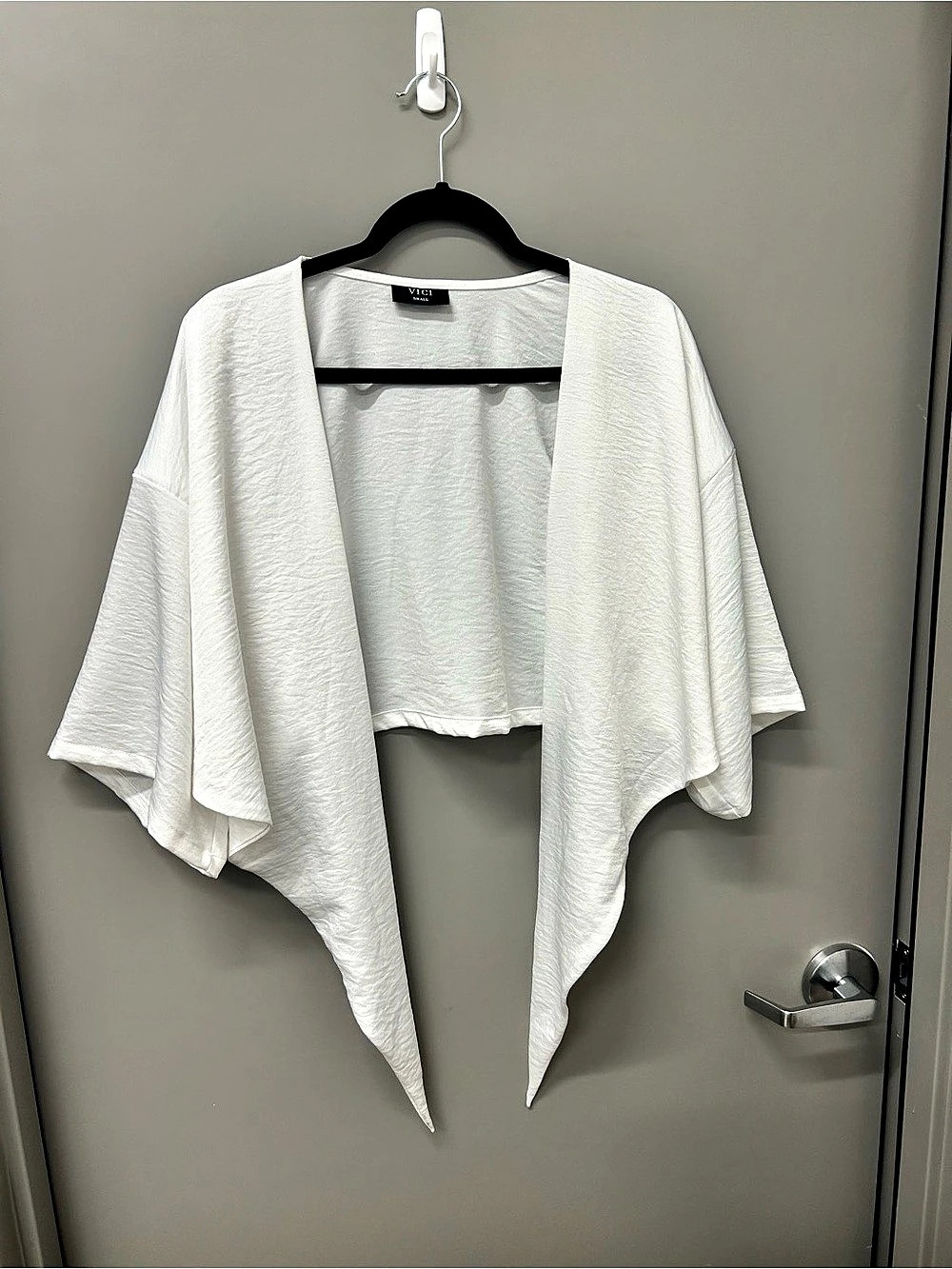 VICI White Draped Blouse Size Small Like New